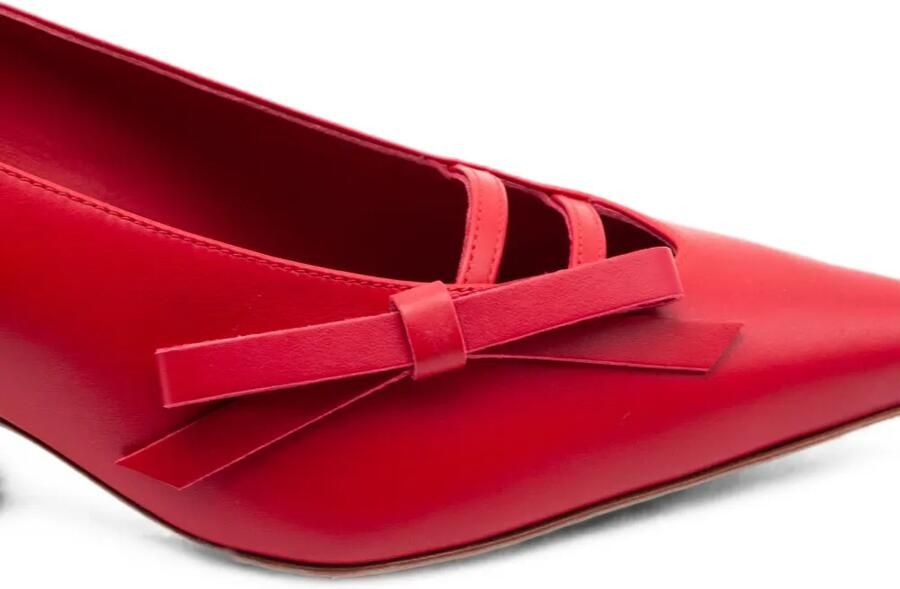 GIABORGHINI Oli pumps met strikdetail Rood - Foto 3