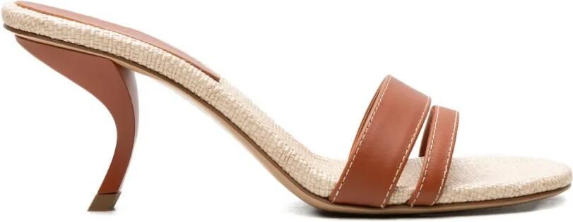 GIABORGHINI Sandalen met dubbele bandjes Bruin