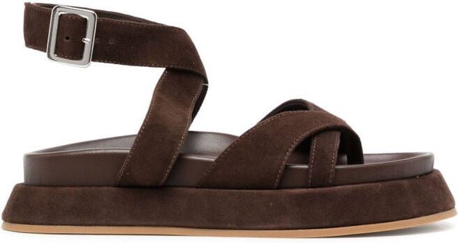 GIABORGHINI GIA RHW Rosie sandalen Bruin