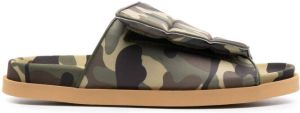 GIABORGHINI Laarzen met camouflageprint Groen