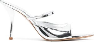 GIABORGHINI Muiltjes met metallic-effect Zilver