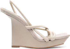 GIABORGHINI Rosie sandalen met plateauzool Beige