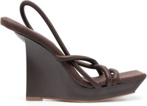GIABORGHINI Rosie sandalen met plateauzool Bruin