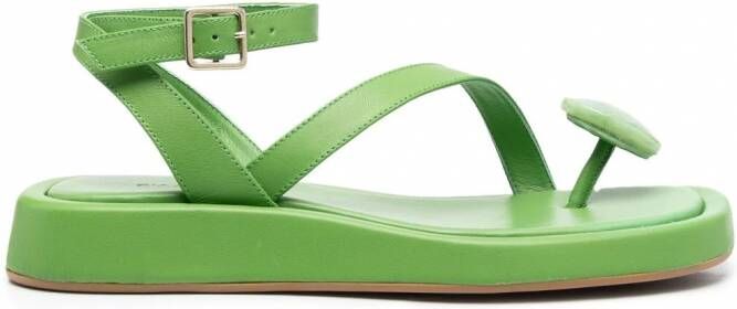 GIABORGHINI Sandalen met open neus Groen