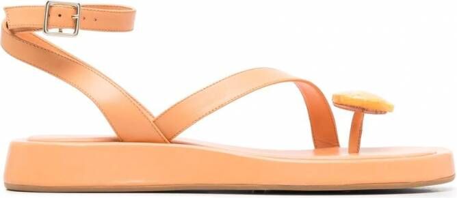GIABORGHINI Sandalen met open neus Oranje