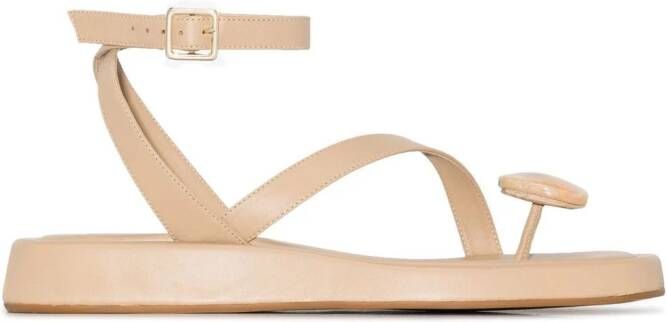 GIABORGHINI x RHW Rosie sandalen verfraaid met edelsteen Beige