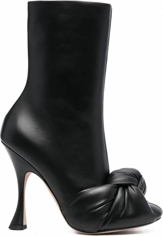Giambattista Valli Enkellaarzen verfraaid met strik Zwart