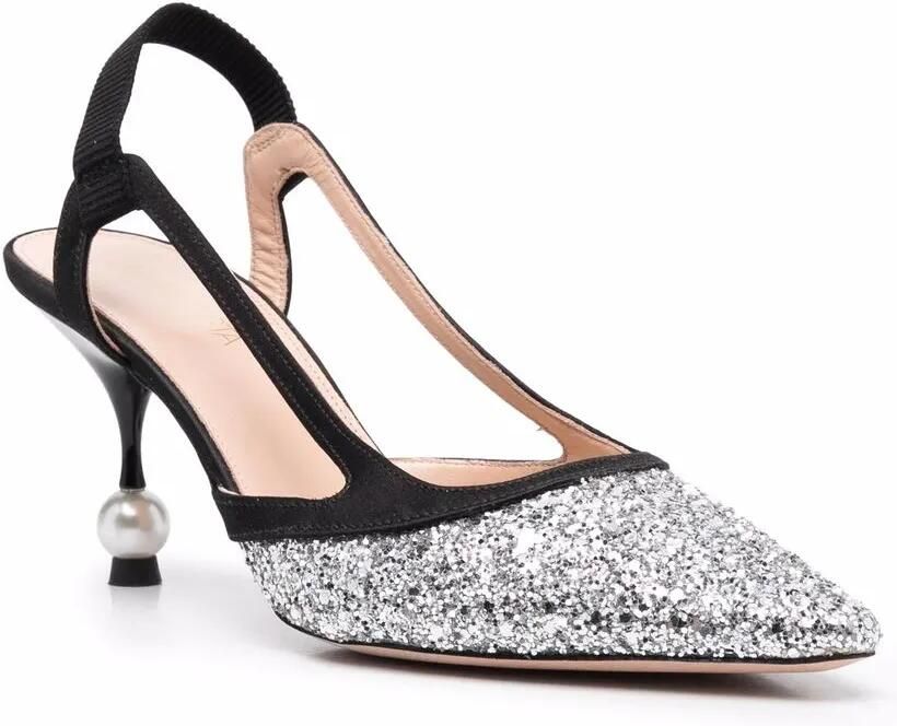Giambattista Valli Pumps met glitter detail Zwart - Foto 3