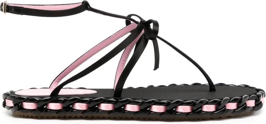 Giambattista Valli Sandalen met ketting Zwart