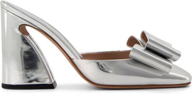 Giambattista Valli Pop-Bow muiltjes Zilver