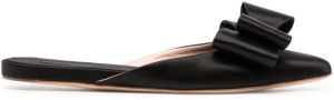 Giambattista Valli Pop Bow satijnen sandalen Zwart