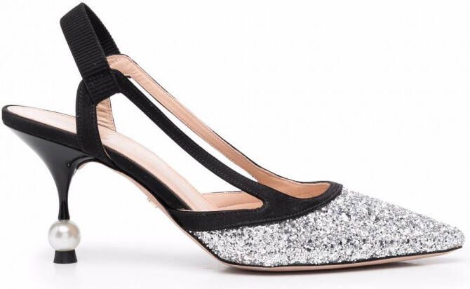 Giambattista Valli Pumps met glitter detail Zwart