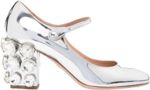 Giambattista Valli Pumps verfraaid met kristallen Grijs