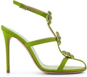 Giambattista Valli Sandalen met bloemenpatch Groen