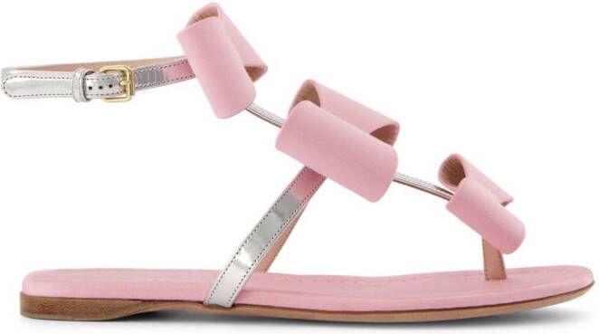 Giambattista Valli Sandalen met strikdetail Roze