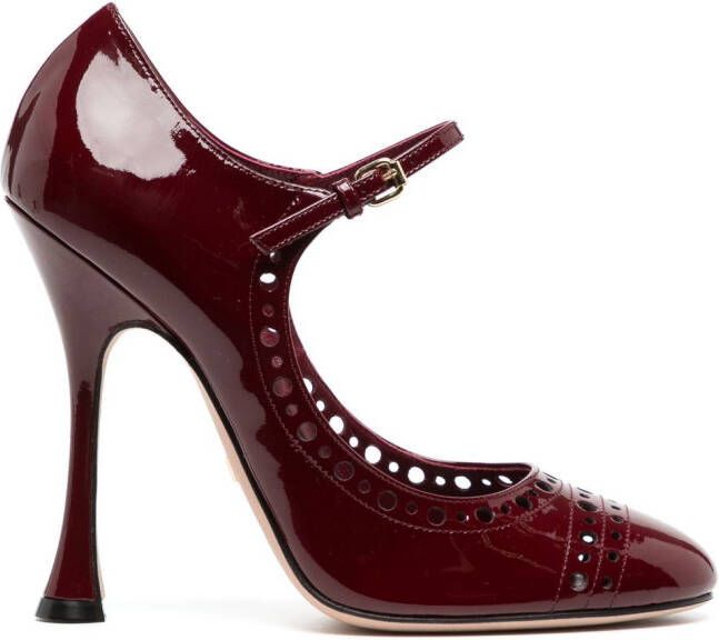 Giambattista Valli Uitgesneden pumps Rood