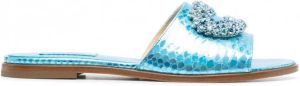 Giannico Daphne sandalen met open neus Blauw