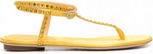 Giannico Sandalen met open neus Geel