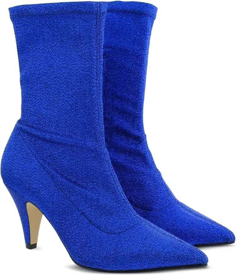 GIANPAOLO VIOZZI Stretch enkellaarzen met glitters Blauw - Foto 2