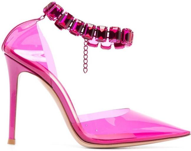 Gianvito Rossi Pumps verfraaid met kristallen Roze