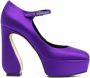 Si Rossi Mary Jane pumps met plateauzool Paars - Thumbnail 1