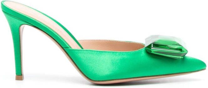 Gianvito Rossi Pumps met kristal Groen