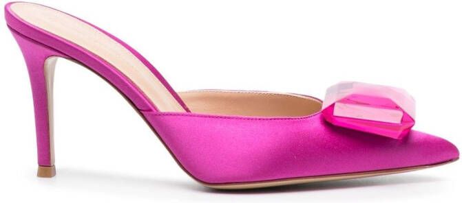 Gianvito Rossi Satijnen pumps Roze