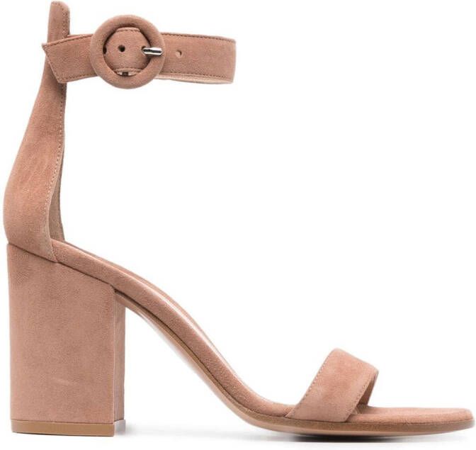 Gianvito Rossi Suède sandalen Beige