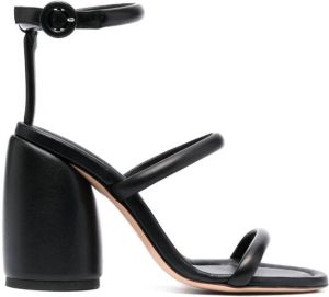 Gianvito Rossi Adrie leren sandalen Zwart