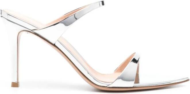 Gianvito Rossi Amore metallic muiltjes Grijs