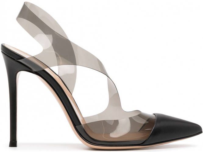 Gianvito Rossi Pumps met doorzichtig bandje Zwart