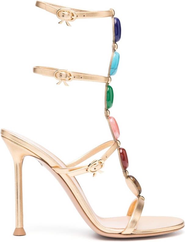 Gianvito Rossi Sandalen met enkelbandje Goud