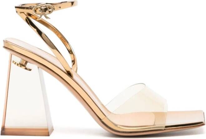 Gianvito Rossi Condora 85 mm leren sandalen Goud