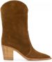 Gianvito Rossi Cowboylaarzen met houten hak Bruin - Thumbnail 1