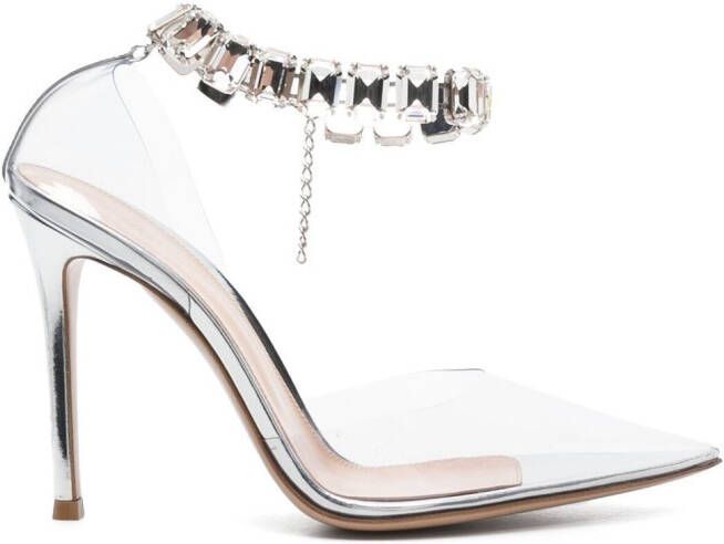 Gianvito Rossi Pumps verfraaid met kristallen Beige