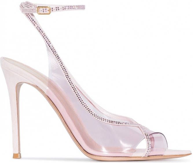 Gianvito Rossi Crystelle slingback sandalen Roze