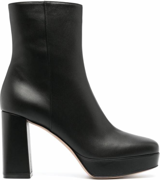 Gianvito Rossi 100 mm Daisen enkellaarzen Zwart