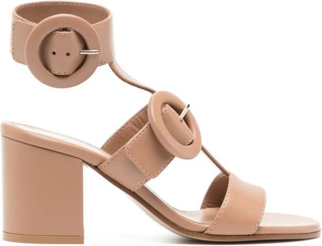 Gianvito Rossi Leren sandalen Beige