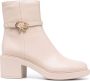 Gianvito Rossi Dumont leren laarzen Beige - Thumbnail 1