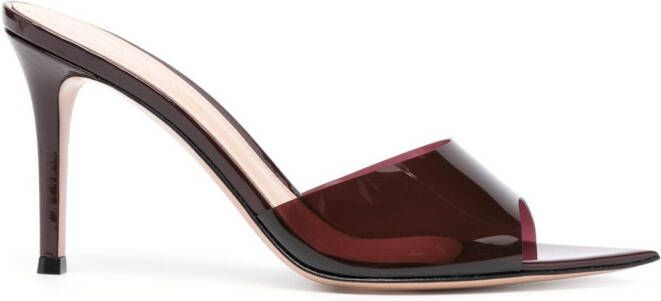 Gianvito Rossi Elle leren muiltjes Rood