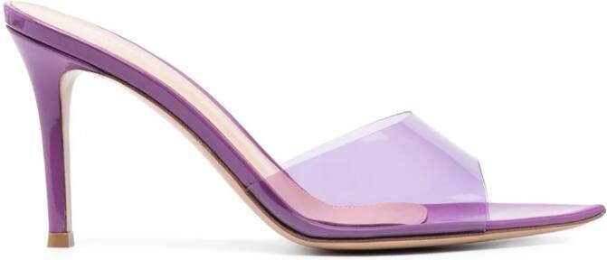Gianvito Rossi Ellie muiltjes met doorzichtig bandje Paars