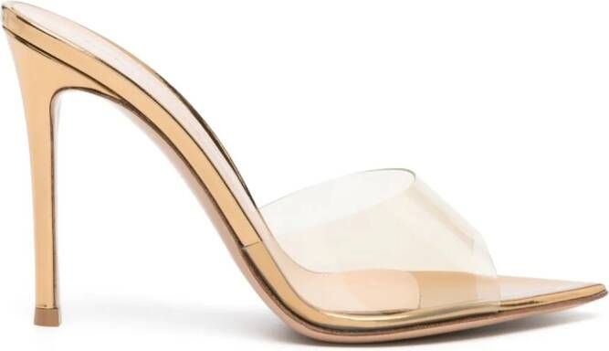 Gianvito Rossi 12mm muiltjes met doorzichtig design Goud