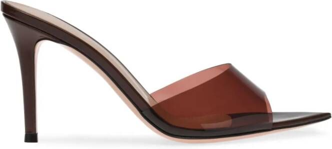 Gianvito Rossi 85 mm Elle sandalen met puntige neus Bruin