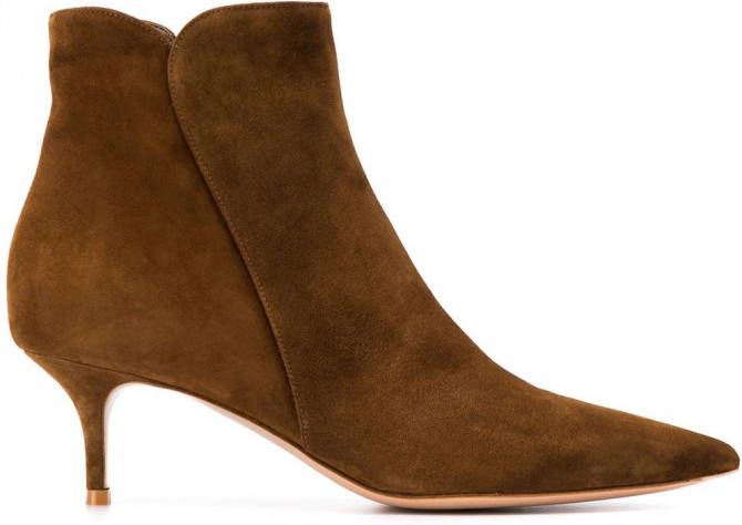 Gianvito Rossi Enkellaarzen Bruin