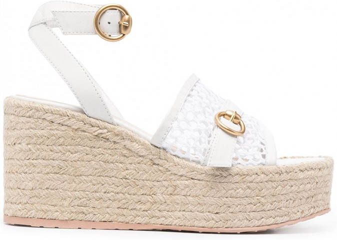 Gianvito Rossi Sandalen met sleehak Wit - Schoenen.nl
