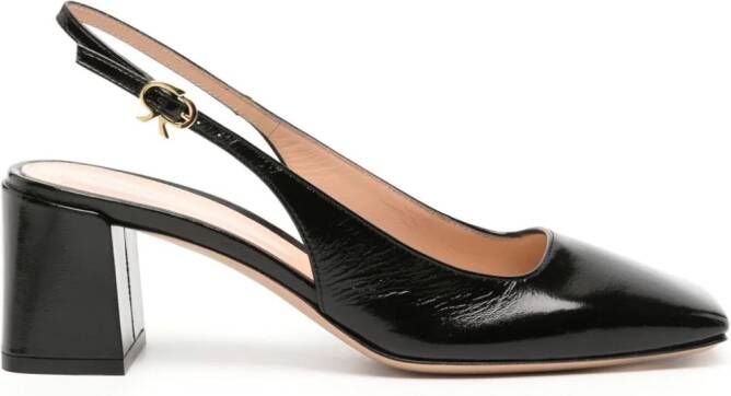 Gianvito Rossi Freeda 55 mm leren pumps Zwart