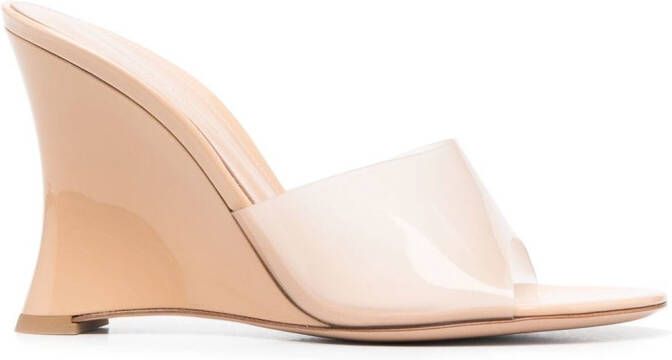 Gianvito Rossi Futura muiltjes met hak Beige Schoenen