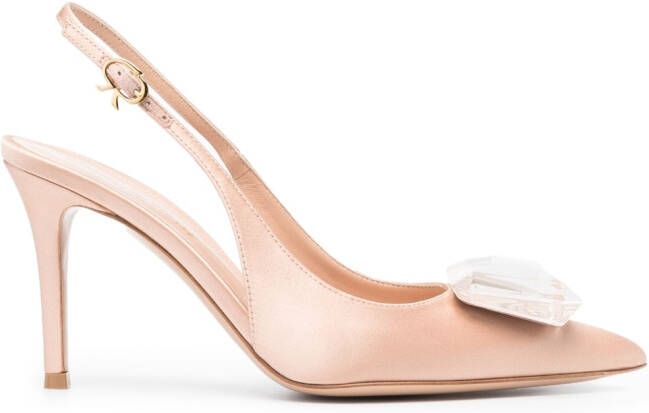 Gianvito Rossi Satijnen sjaal Beige