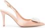 Gianvito Rossi Satijnen sjaal Beige - Thumbnail 1