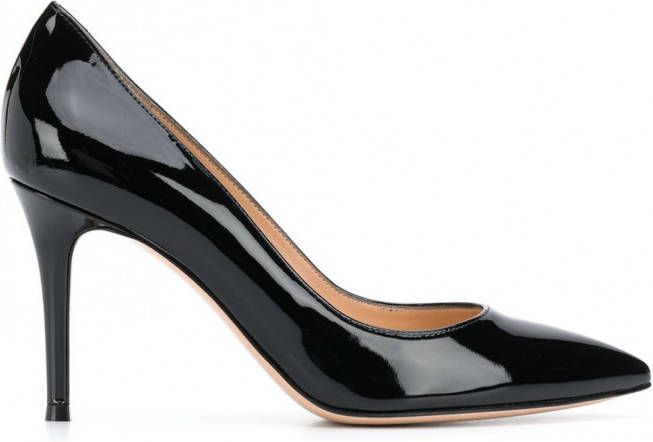 Gianvito Rossi Gelakte stiletto pumps Zwart